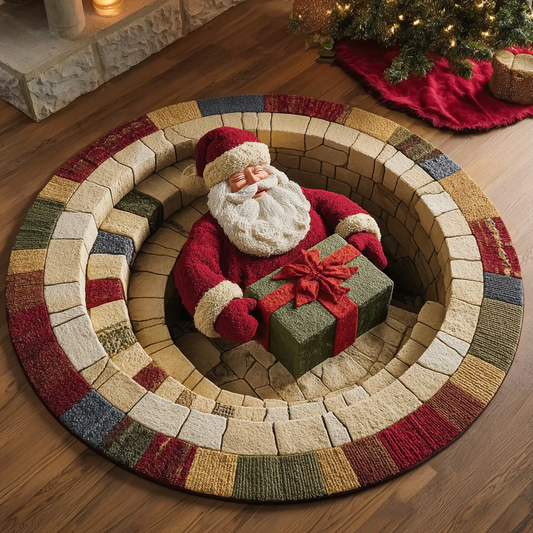 Santa Delight Quilted Round Mat NCU0DK11126