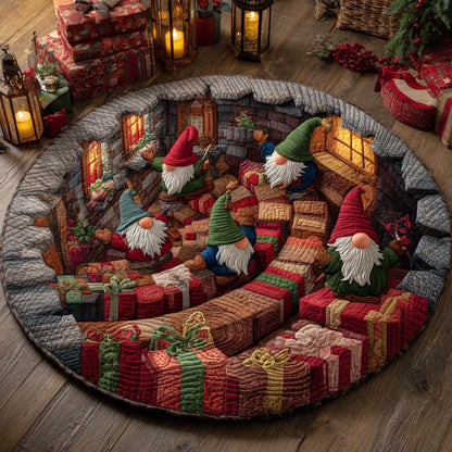 Christmas Quilted Round Mat NCU0VT310