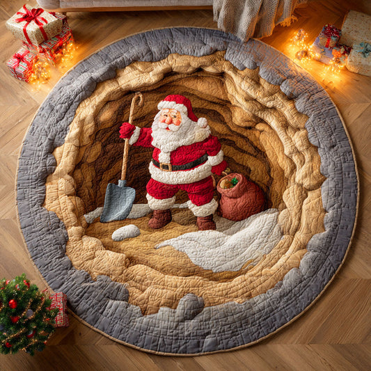 Santa Digger Quilted Round Mat NCU0TD584
