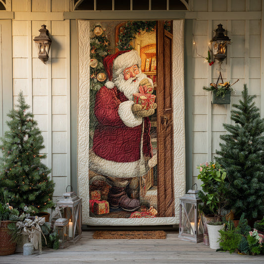 Santa Doorstep Quilted Door Cover NCU0DV8340