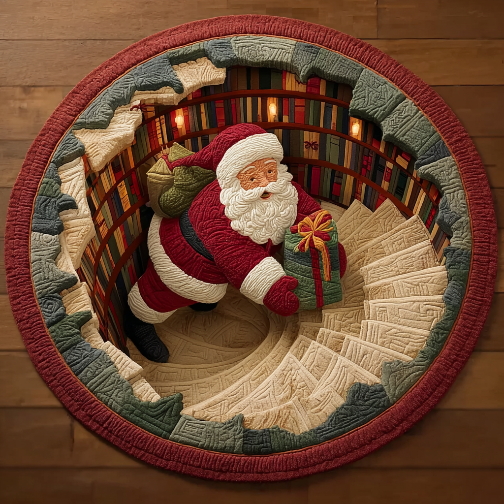 Santa Dream Quilted Round Mat NCU0DK11133