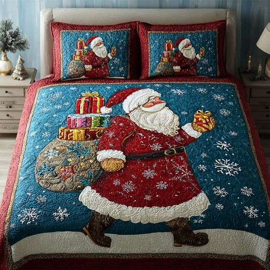 Santa Dreams 3-Piece Quilted Bedding Set NCU0DK10422