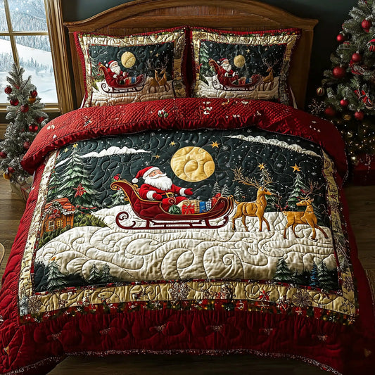 Santa Dreams 3-Piece Quilted Bedding Set NCU0DV7784