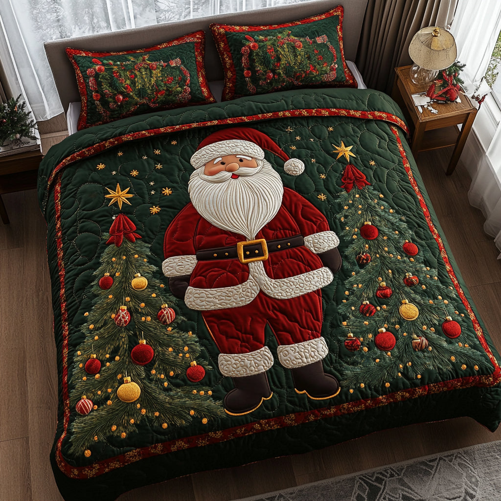 Santa Dreams 3-Piece Quilted Bedding Set NCU0DV8754