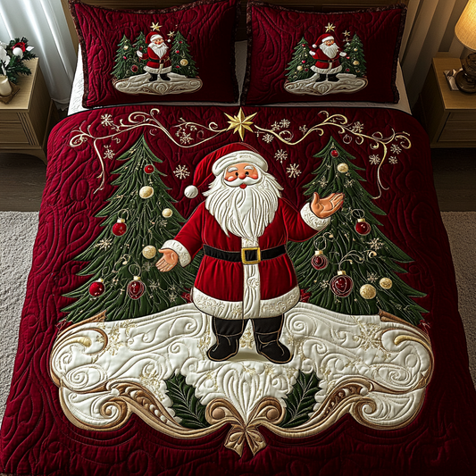 Santa Dreams 3-Piece Quilted Bedding Set NCU0VH517
