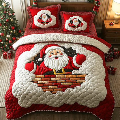 Santa Eve 3-Piece Quilted Bedding Set NCU0TD462