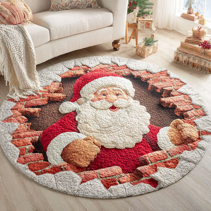 Santa Eve Quilted Round Mat NCU0TD543