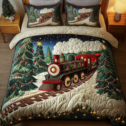 Santa Express 3-Piece Quilted Bedding Set NCU0VH573
