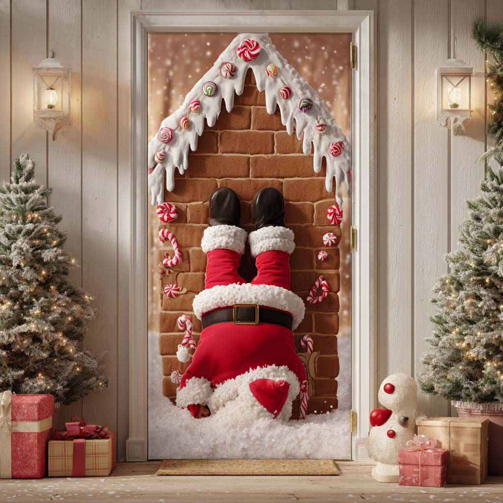 Santa Fall Quilted Door Cover NCU0XD1955