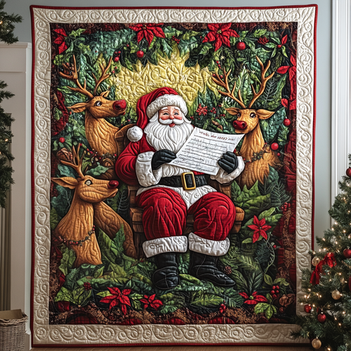 Santa Festive Quilted Blanket NCU0TL2159