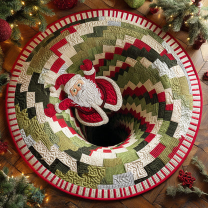 Santa Flight Quilted Round Mat NCU0TD345