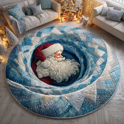 Santa Frost Quilted Round Mat NCU0TD500