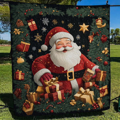 Santa Gift Galore Quilted Blanket NCU0TL1703