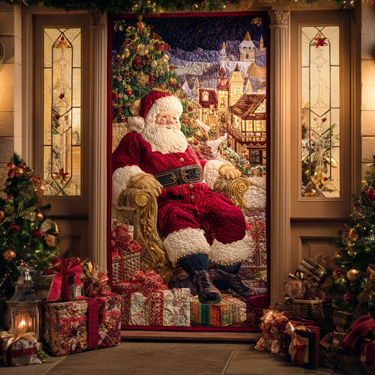 Santa Gift Parade Quilted Door Cover NCU0TD1468