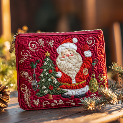 Santa Gift Quilted Zipper Pouch NCU0DK9745