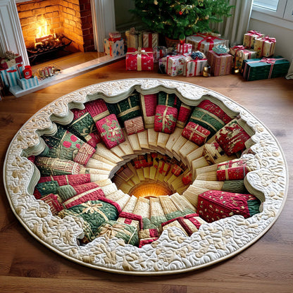 Santa Gift Vault Quilted Round Mat NCU0TD809