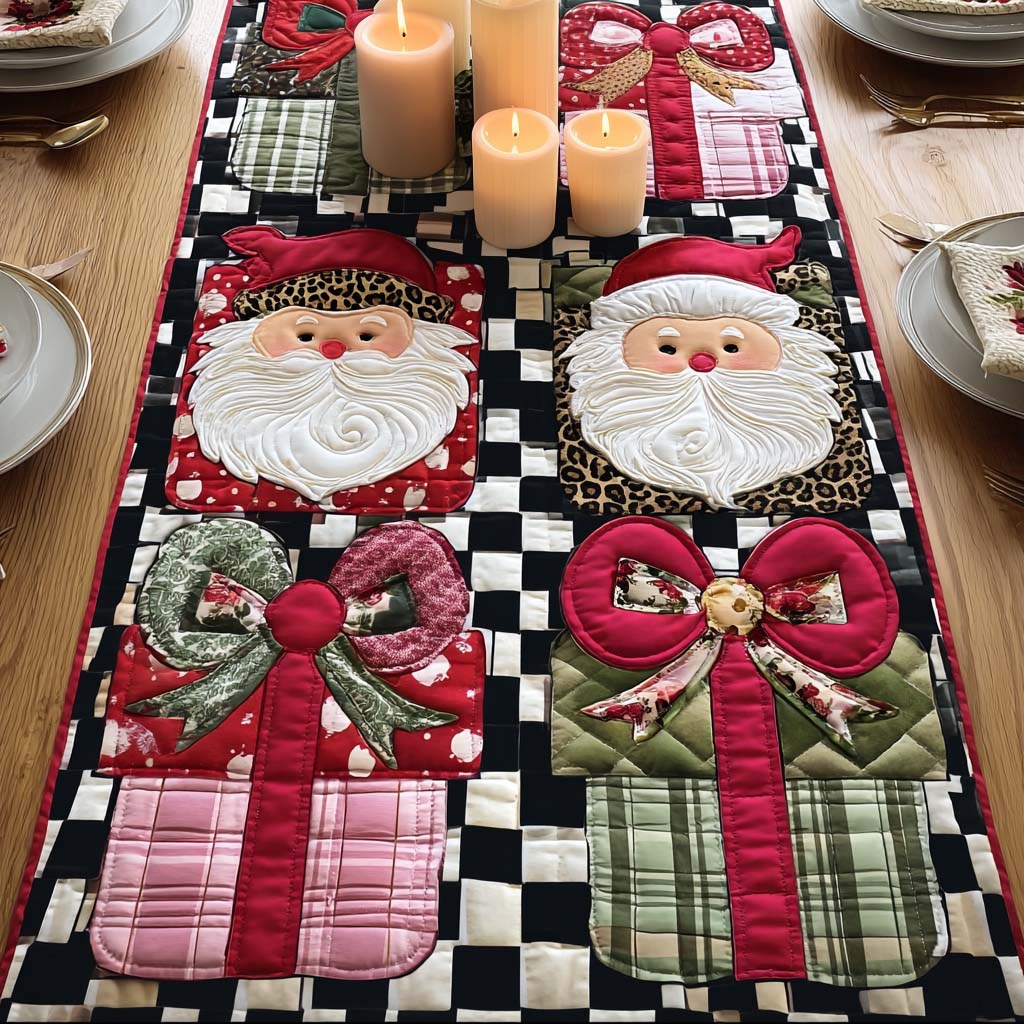 Santa Gifts Quilted Table Runner NCU0NT10483