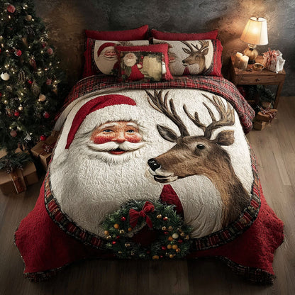 Santa Glow 3-Piece Quilted Bedding Set NCU0PT10353