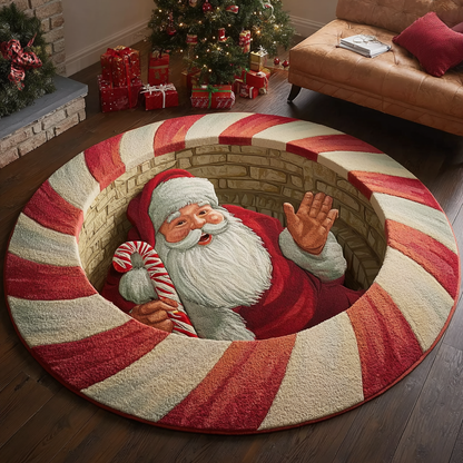 Santa Glow Quilted Round Mat NCU0DK11127