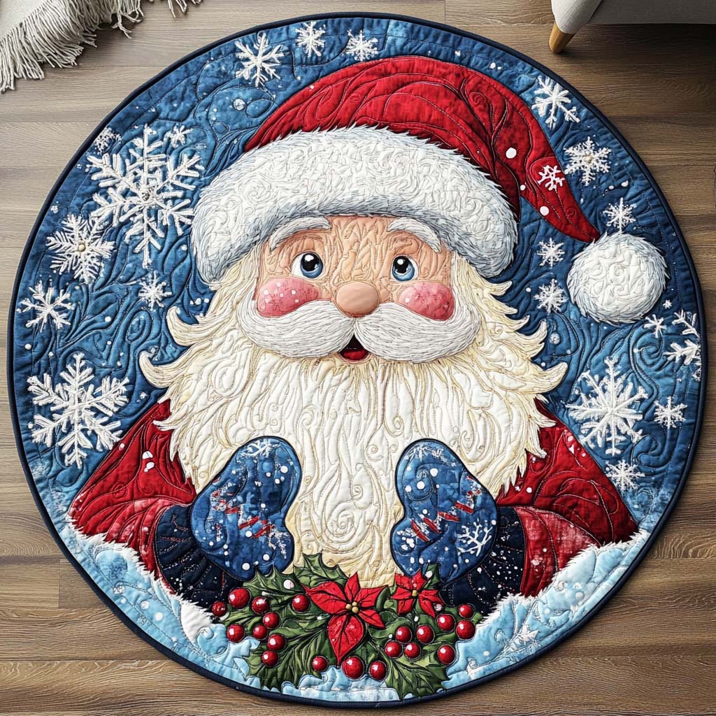 Santa Glow Quilted Round Mat NCU0NT9748