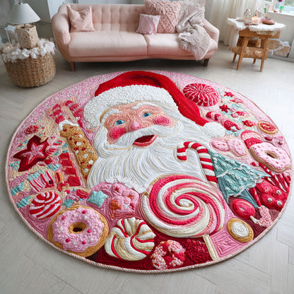 Santa Glow Quilted Round Mat NCU0TD542