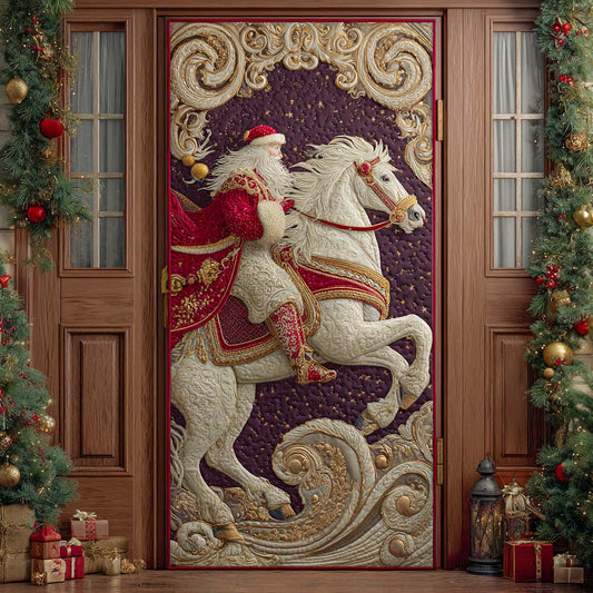 Santa Golden Steed Arrival Quilted Door Cover NCU0XD1940