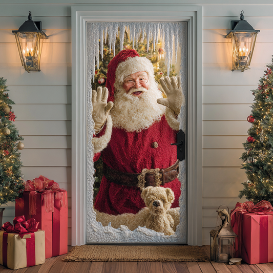 Santa Greeting Quilted Door Cover NCU0DK11236