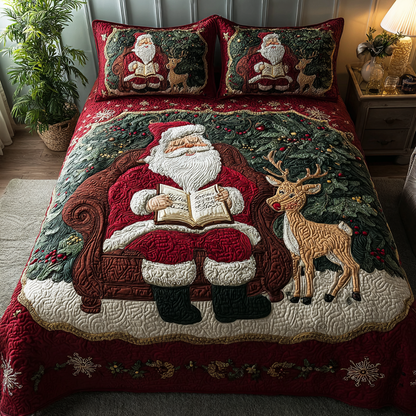 Santa Harmony 3-Piece Quilted Bedding Set NCU0DK11165