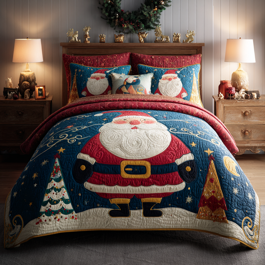 Santa Harmony 3-Piece Quilted Bedding Set NCU0DK11395