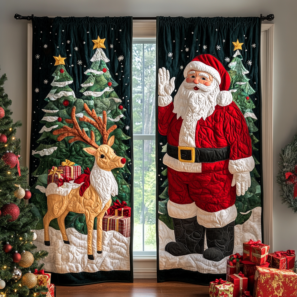 Santa Harmony Quilted Curtains NCU0DK11330
