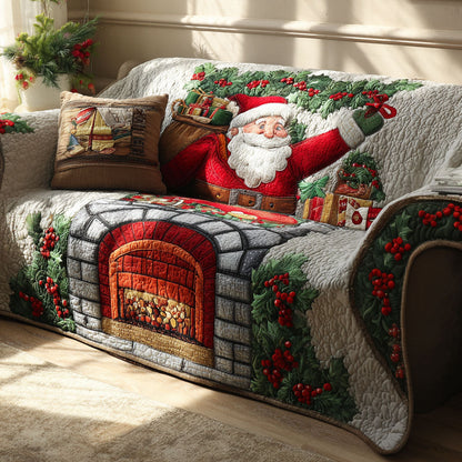 Santa Hearth Haven Quilted Sofa Cover NCU0PT10726
