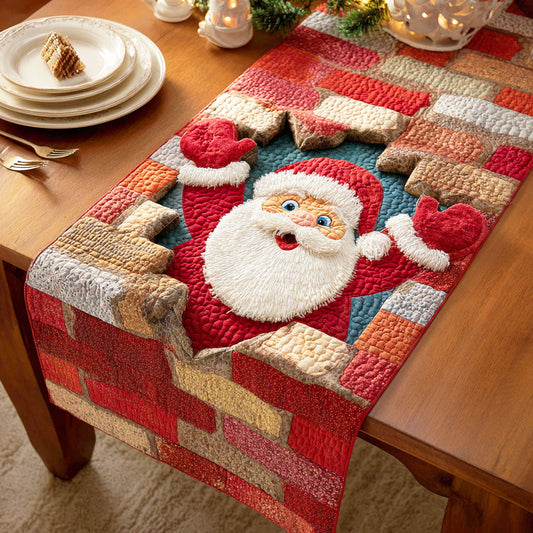 Santa Holiday Quilted Table Runner NCU0TD818