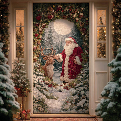 Santa Holiday Smile Quilted Door Cover NCU0TD1466