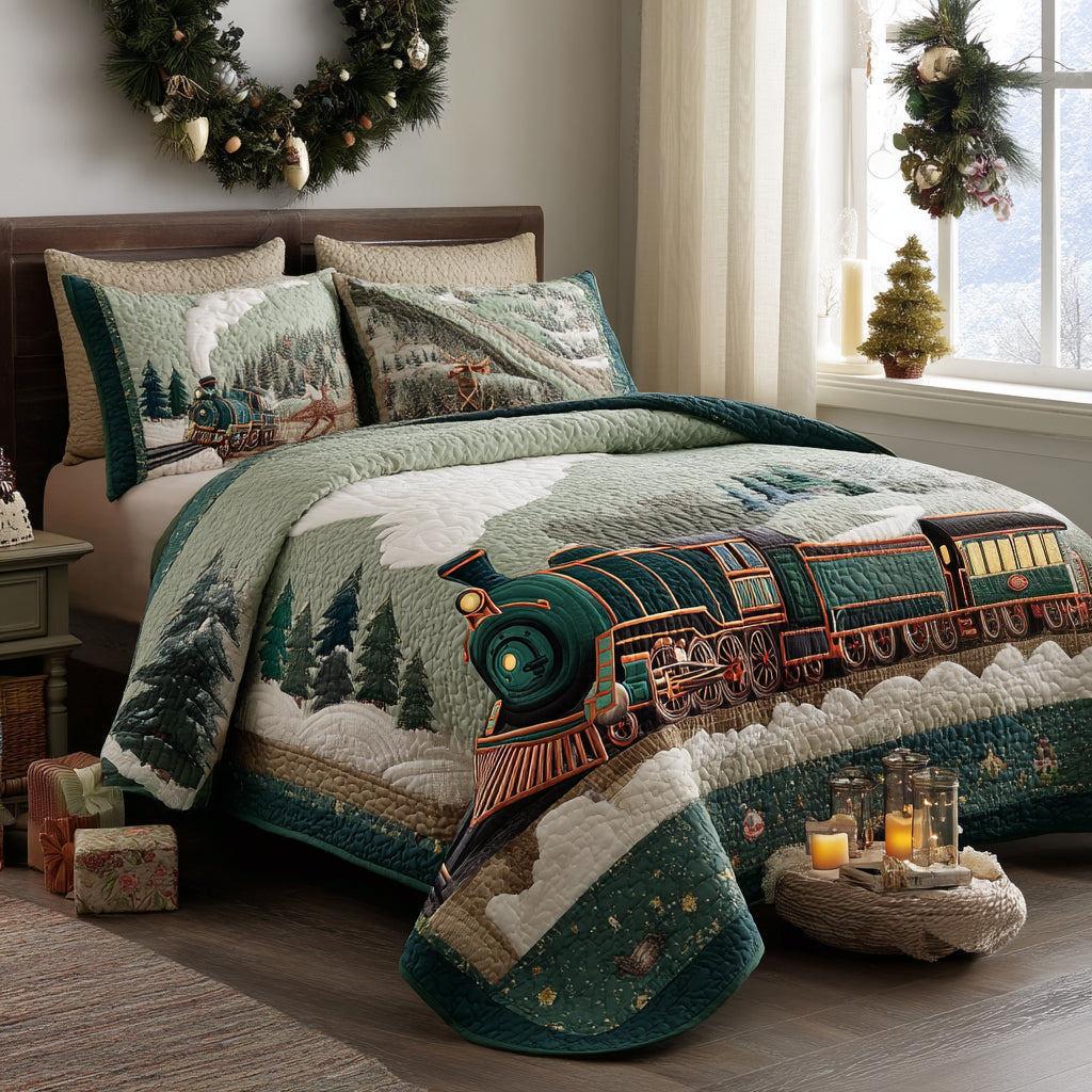 Santa Iron Steed 3-Piece Quilted Bedding Set NCU0DV8216