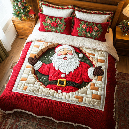 Santa Journey 3-Piece Quilted Bedding Set NCU0TD459
