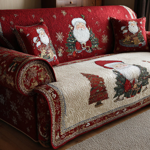 Santa Journey Quilted Sofa Cover NCU0DV8362