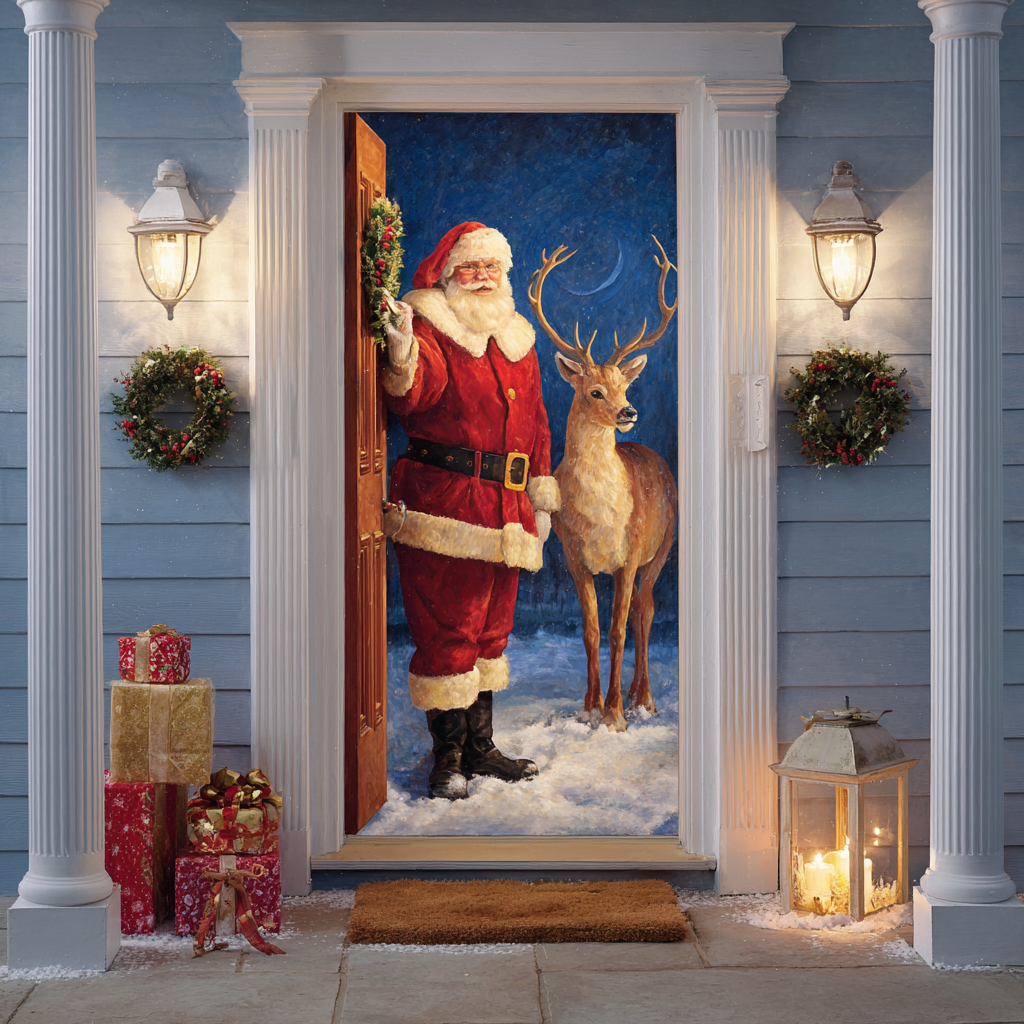 Santa Joy Quilted Door Cover NCU0DK10973