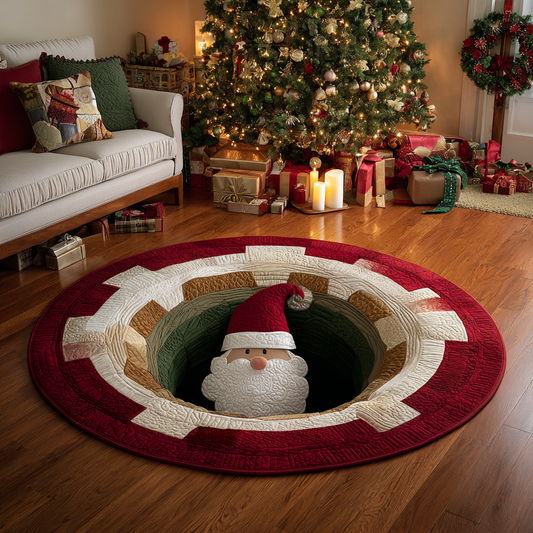 Santa Joy Quilted Round Mat NCU0DK11134