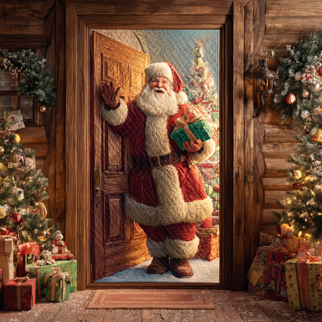 Santa Joy Ride Quilted Door Cover NCU0TD1462