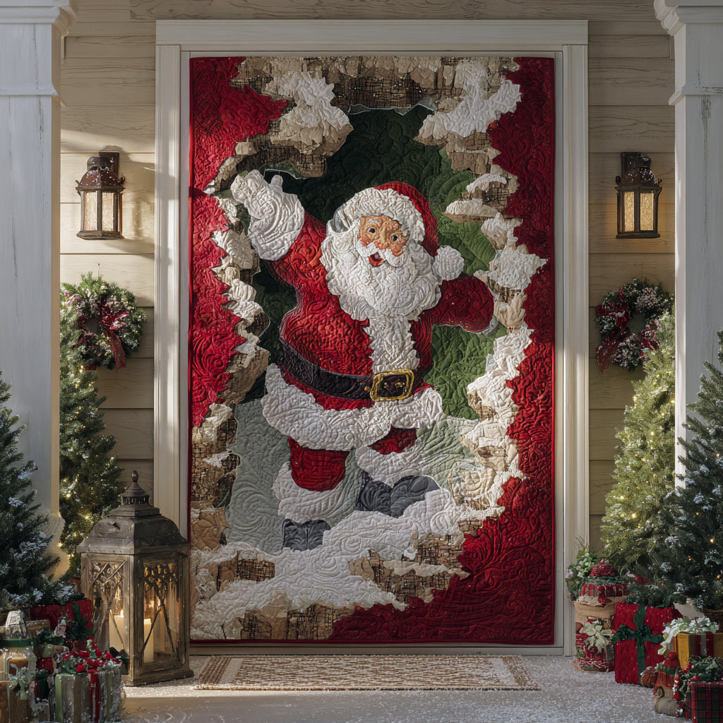Santa Knock Quilted Door Cover NCU0DV8344