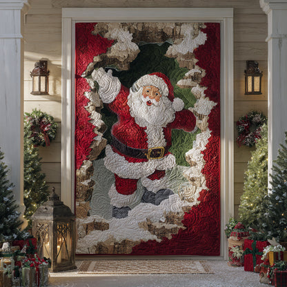 Santa Knock Quilted Door Cover NCU0DV8344