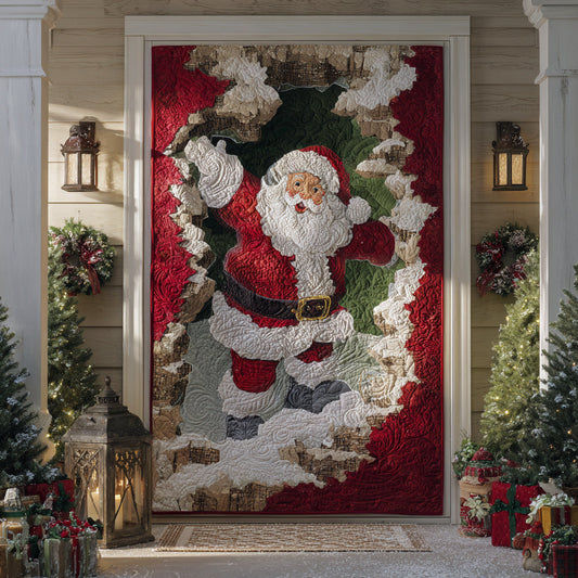 Santa Knock Quilted Door Cover NCU0DV8344
