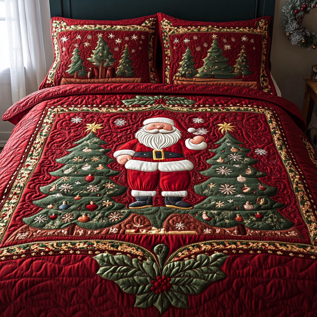 Santa Magic 3-Piece Quilted Bedding Set NCU0DV8753