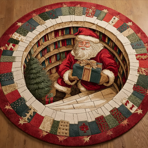 Santa Magic Quilted Round Mat NCU0DK11130