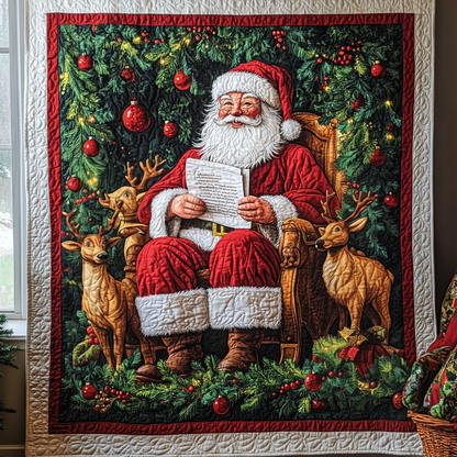 Santa Merry Magic Quilted Blanket NCU0TL2161