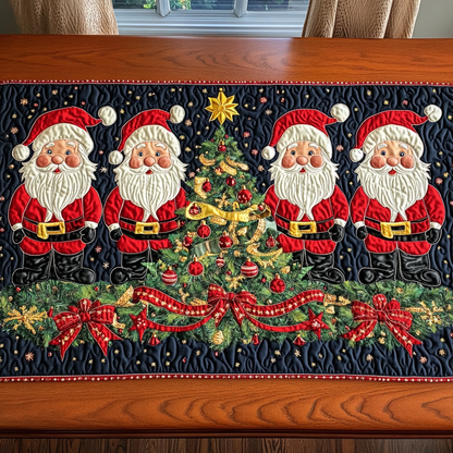 Santa Merry Tree Trail Quilted Table Runner NCU0DK1440