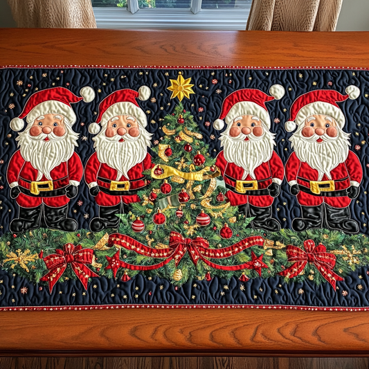 Santa Merry Tree Trail Quilted Table Runner NCU0DK1440