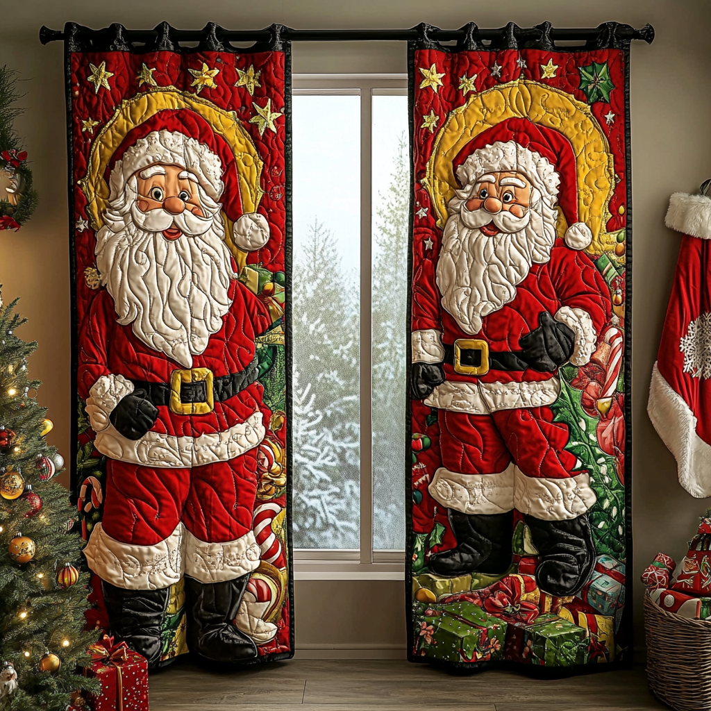 Santa Moment Quilted Curtains NCU0DK11332