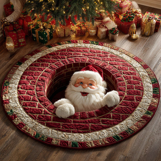 Santa Nest Quilted Round Mat NCU0TV1051