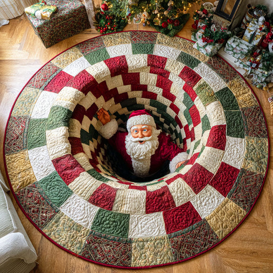 Santa Parade Quilted Round Mat NCU0TD343